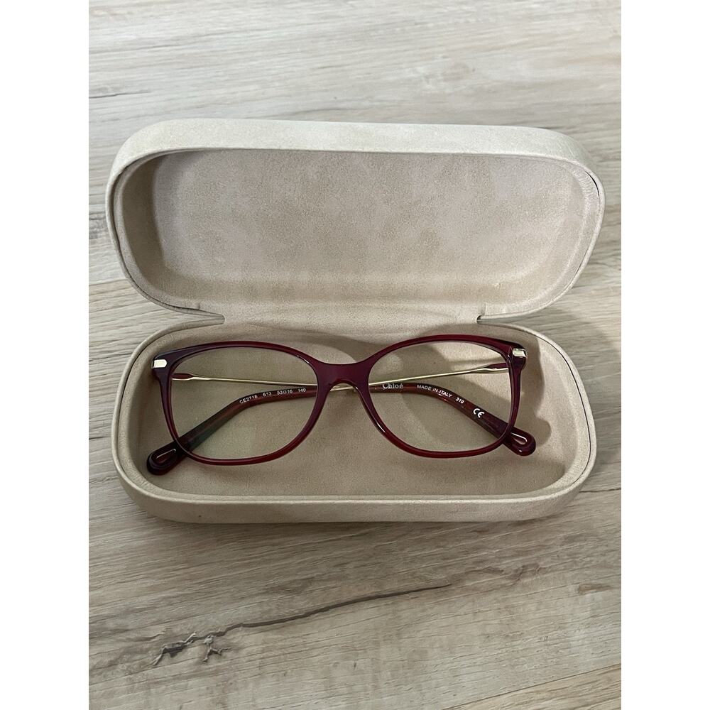 CHLOE Eyeglasses CE 2718 Color 613 Red Gold Size 53 Women's Cat Eye w/Case